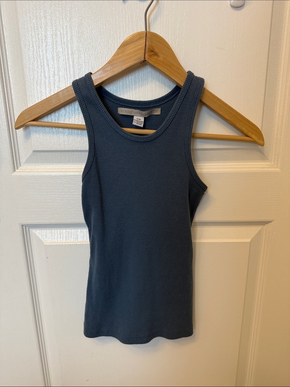Streetwear Society Ribbed Tank Top - Navy Blue